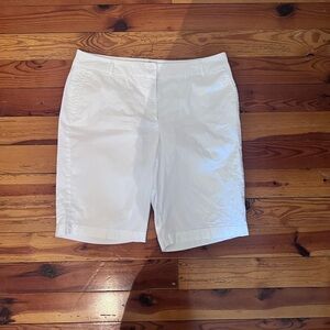 Chico’s White Bermuda Shorts -  Size 2 = Size 12